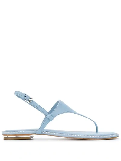 Shop Michael Michael Kors Crystal-embellished Sandals In Blue