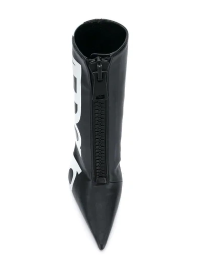 logo pointed boots