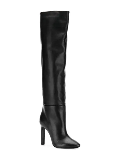 Shop Saint Laurent Over The Knee Boots In Black