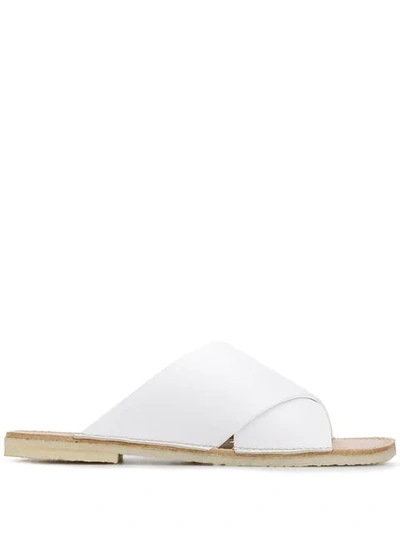 Shop Flamingos Betty Cross Strap Sandals In White