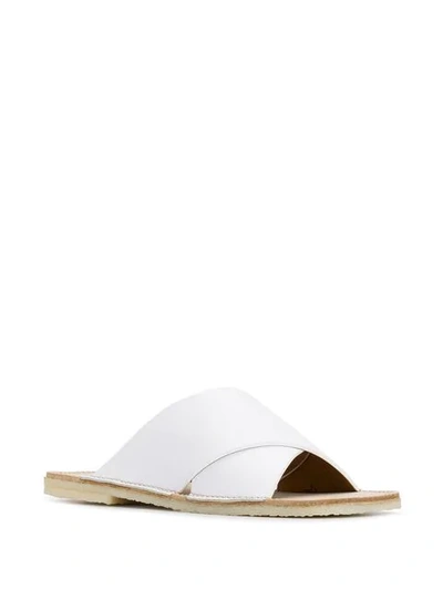 Shop Flamingos Betty Cross Strap Sandals In White