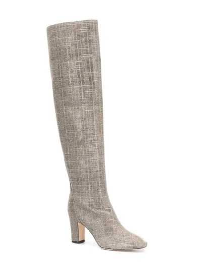 Shop Gia Couture High Ankle Boots In Silver