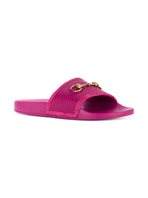 gucci pursuit horsebit slide