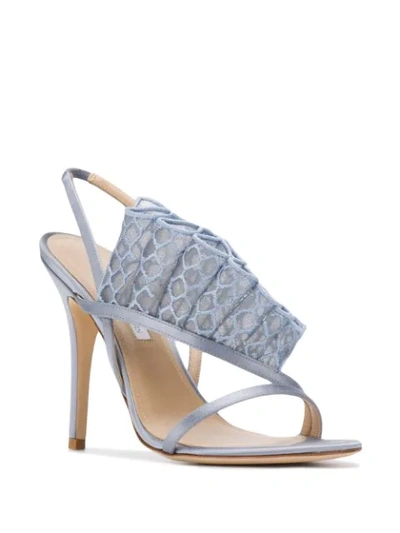 ANDREA MONDIN HILL EMBROIDERED SANDALS - 蓝色