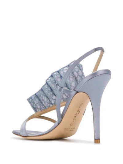 Shop Andrea Mondin Hill Embroidered Sandals In Blue