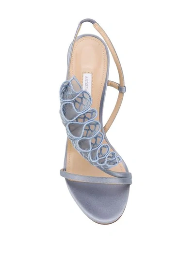 Shop Andrea Mondin Hill Embroidered Sandals In Blue