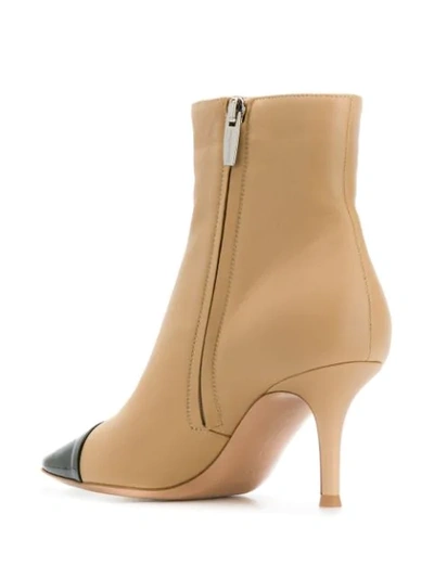 Shop Gianvito Rossi Lucy Ankle Boots In Neutrals