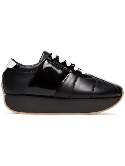 Shop Marni Flatform Sneakers In Black