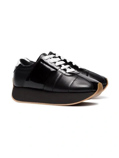 Shop Marni Flatform Sneakers In Black