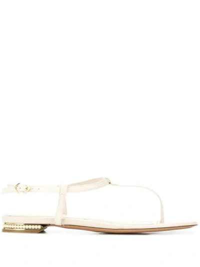 Shop Nicholas Kirkwood Casati T-bar Sandals In Neutrals