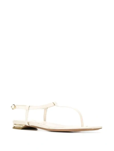 Shop Nicholas Kirkwood Casati T-bar Sandals In Neutrals