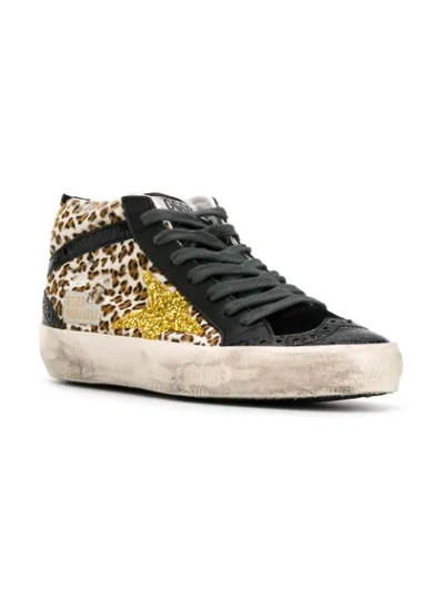 GOLDEN GOOSE DELUXE BRAND MID STAR SNEAKERS - 大地色