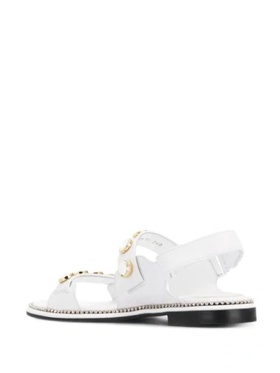Shop Suecomma Bonnie Crystal Embellished Sandals In White