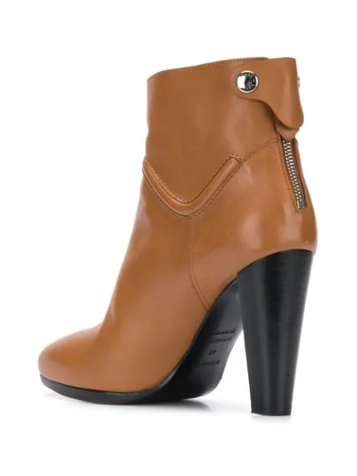 Pre-owned Hermes  High-heel Ankle Boots In Brown