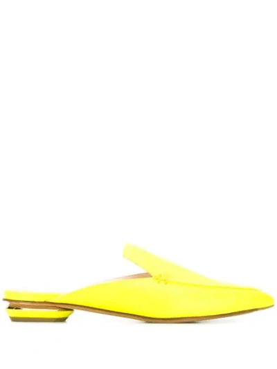 Shop Nicholas Kirkwood Beya Flat Mules In Fluo Yellow
