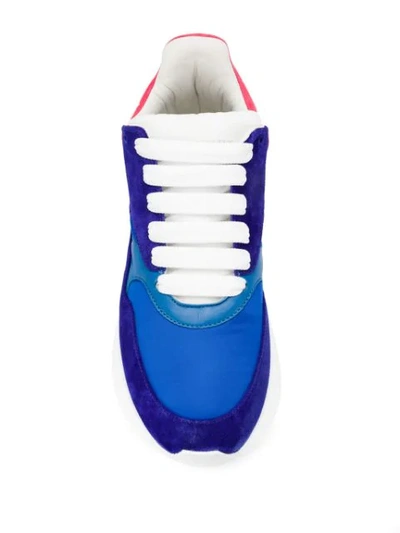 Shop Alexander Mcqueen Runner Sneakers In Blue