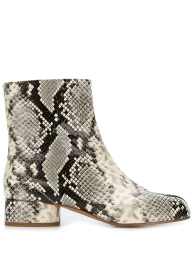 Shop Maison Margiela Tabi Ankle Boots In Neutrals