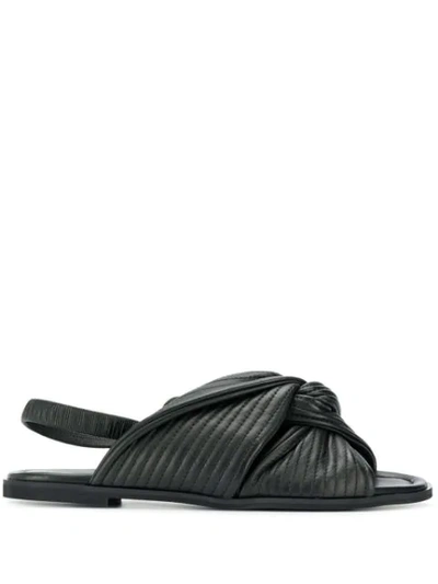 Shop Christian Wijnants Avi Sandals In Black