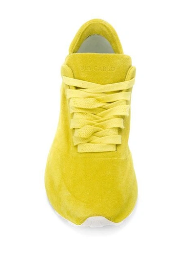 Shop Del Carlo Chunky Sole Sneakers In Yellow