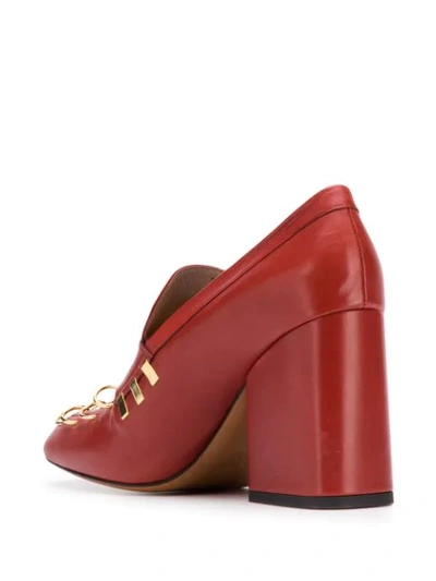 Shop Marni Chunky Heel Pumps In Red