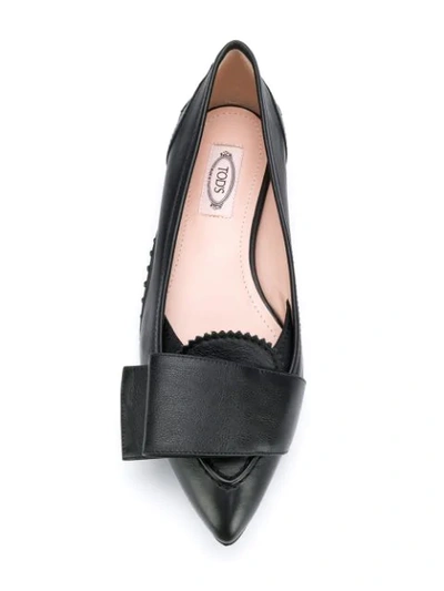 Shop Tod's Allessandro Dell'acqua X  Pointed Embellished Pumps In B999 Nero