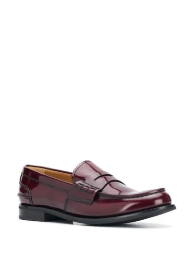 Shop Church's Pembrey Penny Loafers In Red