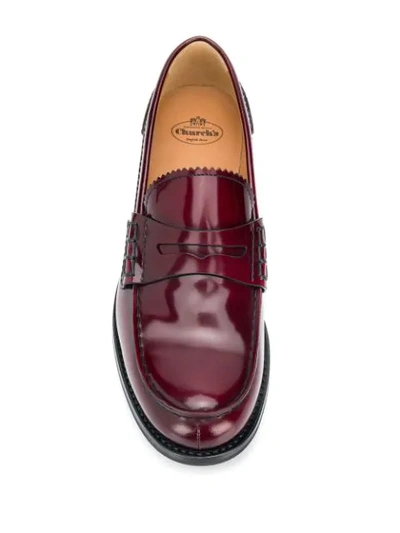 Shop Church's Pembrey Penny Loafers In Red