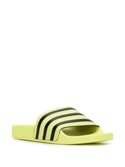 Shop Adidas Originals Adidas 'adilette W' Pantoletten - Gelb In Yellow