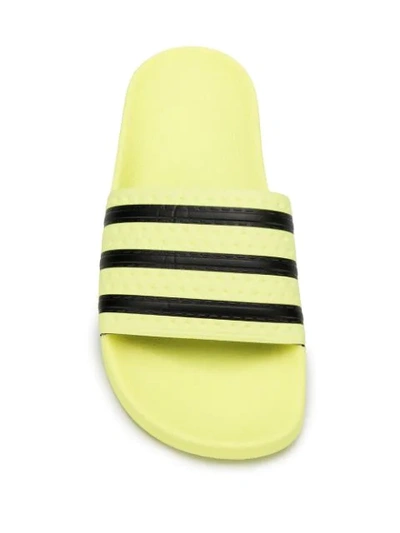 Shop Adidas Originals Adidas 'adilette W' Pantoletten - Gelb In Yellow