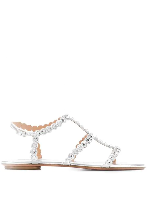 aquazzura crystal sandal