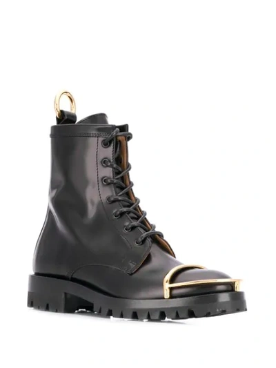 Shop Alexander Wang Metal Toe Detail Boots  In 001 Black