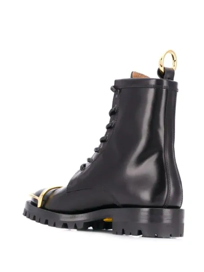 Shop Alexander Wang Metal Toe Detail Boots  In 001 Black