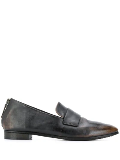 MARSÈLL DISTRESSED LOAFERS - 黑色