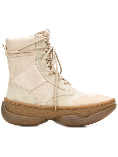 Shop Alexander Wang Lace-up Boots In Neutrals