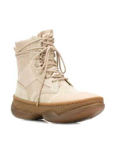 Shop Alexander Wang Lace-up Boots In Neutrals