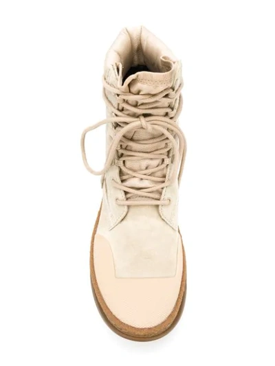Shop Alexander Wang Lace-up Boots In Neutrals