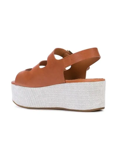 Shop Chie Mihara Buckled Platform Sandals In Brown