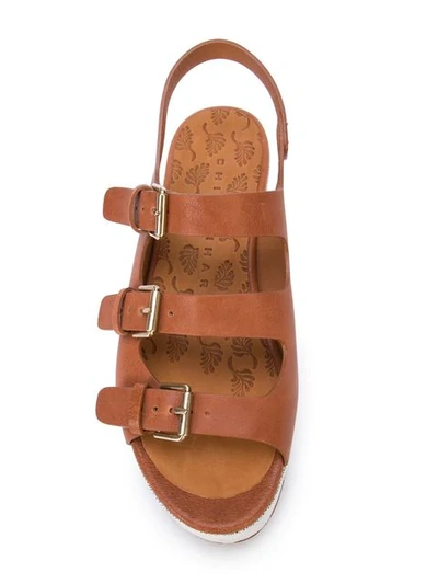 Shop Chie Mihara Buckled Platform Sandals In Brown