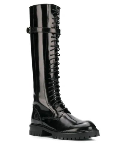 Shop Ann Demeulemeester Lace-up Boots In Black