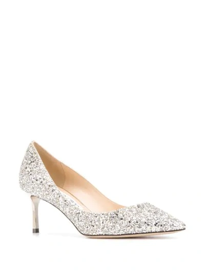 Shop Jimmy Choo Romy 60 Pumps In Silver