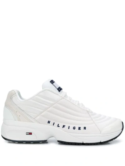 Shop Tommy Hilfiger Logo Patch Sneakers In White