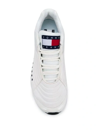 Shop Tommy Hilfiger Logo Patch Sneakers In White