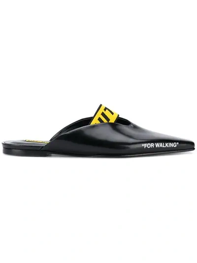 Shop Off-white Industrial Strap Mules In Black