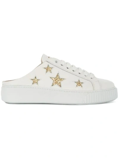 Shop Tosca Blu Star Cut-out Slip-on Sneakers In White