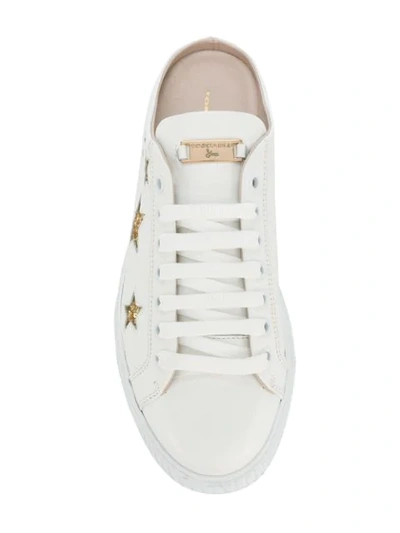 Shop Tosca Blu Star Cut-out Slip-on Sneakers In White