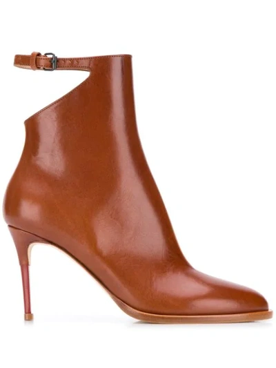 Shop A.f.vandevorst Stiletto Ankle Boots In Brown