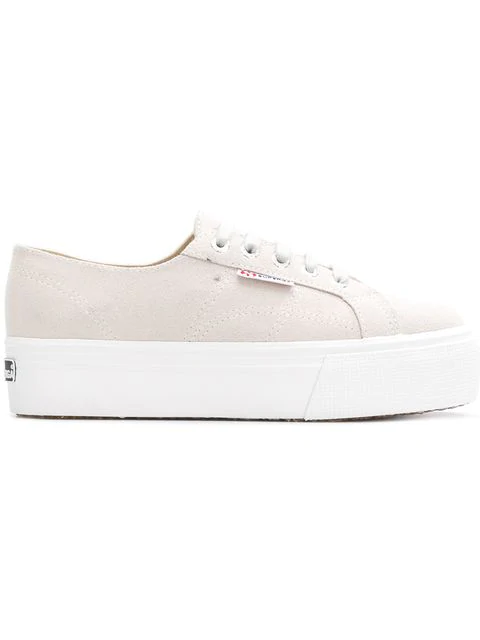 cream platform sneakers