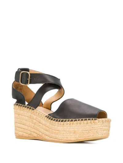 Shop Cotélac Bacall Platform Espadrilles - Black