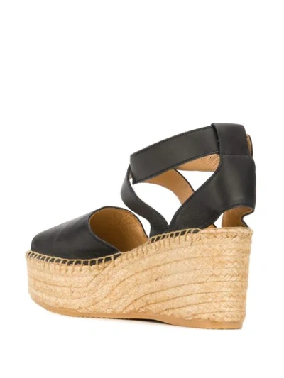 Shop Cotélac Bacall Platform Espadrilles - Black