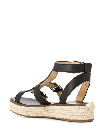 Shop Michael Michael Kors Cunningham Sandals In Black